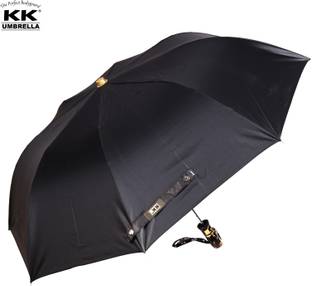KK 2 Fold Automatic Open Jet Black Umbrella
