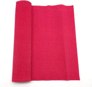 3A Featuretail Red 8ft Length/20in Width Crepe Paper Roll/Wrinkled Paper for Flower Making, Bouquet Wrapping and Craft