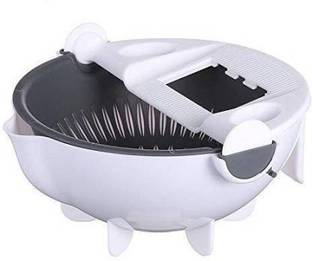 Fulkiza 9 in 1 Vegetable Cutter with Drain Basket, Multifunctiona Vegetable & Fruit Chopper