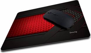 SMULY Red abstract kml mousepads Non Slip Base Mousepad