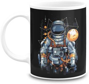 PRINTMAX Astronaut Art|350ML| Ceramic Coffee Mug