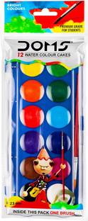 DOMS Water Colour Cake 12 Shades (23mm)