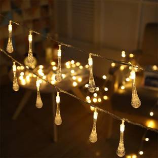 Brightlance 20 LEDs 5 m Yellow Steady Water Drop Rice Lights