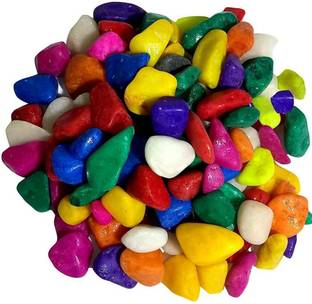 De-Ultimate (250 Gram) Fish Tank Decoration Artificial Stone Aquarium Table Décor Multicolor Pebbles Stones River Rock Marble Glass Stone/beads Unplanted Substrate for Candles, Garden Vases, Bowls, Craft Projects, Floral Arrangements, Fountains Painted Asymmetrical Rock Pebbles Painted Asymmetrical Rock Pebbles