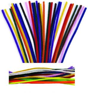 Dhinchak Pipe Cleaner for Hobby Crafts, Scrapbooking, DIY Accessory, Synthetic Pipe Cleaners Flexible Mode (Multicolor, 12-inch) -Pack of 2 (Total 40 pcs)