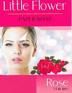 KABIRAH Rose Paper Soap Strips For Hand Wash, Face Wash,Travel Friendly,Pocket Friendly