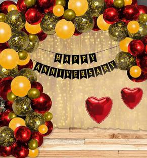 AMEX STORE Happy Anniversary Decorations Kit / Items | Anniversary Theme Decorations Combo Balloon | Party Celebration