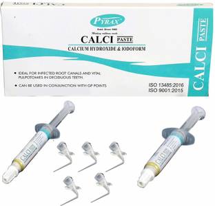 pyrax Calcium Hydroxide+Barium Sulphate Paste for Dental Care-3Gm x 2Syr Dental Elevator