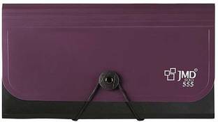 JMD Plastic Expanding Cheque Book Holder Case, 13 Pocket Multi Passbook Holder/Bill Folder/Passport/Cash Storage Pouch