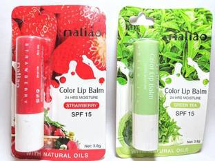 maliao Color Lip balm (Strawberry + Green Tea) Strawberry + Green Tea