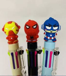 Rockjon AVENGERS PENS Ball Pen (Pack of 3, Random) Stationery Set