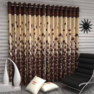 Home Sizzler 152 cm (5 ft) Polyester Semi Transparent Window Curtain (Pack Of 4)