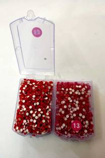 Hk Group RED VELVET KUMKUM BINDIS FOREHEAD Red Bindis