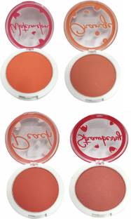 MYEONG Professional Cheek Blush Coral Craving Flash Blusher Pink Makeup Long-Lasting Face Check Blush