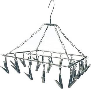 bilAnca Rust Proof Drying Clothes Hanger Clips Stand Hanging Baby Cloth Dryer Balcony Drying Napkins Undergarments Socks Ties Cloth Pegs Stainless Steel Cloth Clips
