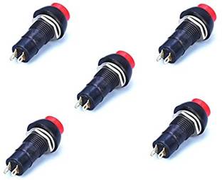 ERHIndia (Pack of 5) Push ON Push OFF Switch Button 2 Pin ON-OFF Latching Push Button Switch AC DC for Bike, Car, DIY Electronic Projects Electronic Components Electronic Hobby Kit