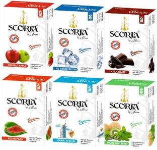 SCORIA Double Apple Chocolate & Kesar Paan & Dubai Special & Paan Kiwi Mint Double Apple & Brain In Freezer & Chocolate & Kesar Paan Kiwi Mint Hookah Flavor