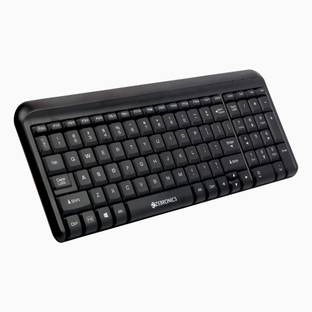 ZEBRONICS Zeb-Glide / Multimedia, Rupee Symbol Key, Gold Plated USB Connector Wired USB Standard Desktop Keyboard Compatible with Desktop, Laptop, Mac Easy to Use,Plug and Play,Quick, Comfy Durable body