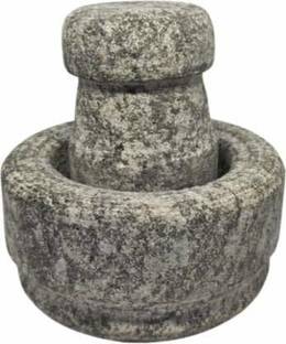 subaa Subaa Stone Mortar and Pestle Set/Ural/Idikallu/Okhli Stone Masher -Small Stoneware Masher