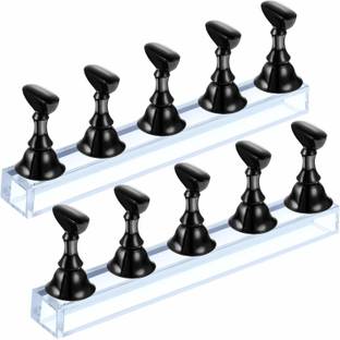 KIRA Acrylic Nail Display Stand Nail Tip Holder Magnetic Nail Practice Stand Fingernail DIY Nail Art Stand for False Nail Tip Manicure Tool