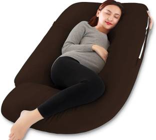 WILD MINT Premium Lyte G Shaped Cotton Microfibre Solid Pregnancy Pillow Pack of 1