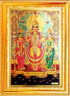 SUNINOW Lord Murugan and His Two Wives – Valli and Devasena Religious Frame