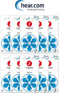 Signia Hearing Aid Battery 675- Pack of 60 Batteries 10966600-Hear.com Stethoscope Case