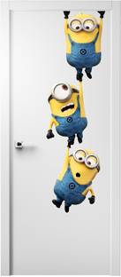 VCREATE DECOR 32 cm Minions Wall Sticker And Decal Self Adhesive Sticker