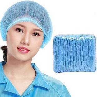 STYLERA 100 Pcs Blue Disposable Non Women Bouffant Surgical Head Cap Surgical Head Cap Surgical Head Cap