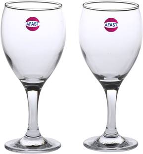 AFAST (Pack of 2) Bavrage Tumbler Multi Purpose Wine Glass Transparet & Self Designer Set Of 2 Stylish Glass -WI22 Glass Set Wine Glass