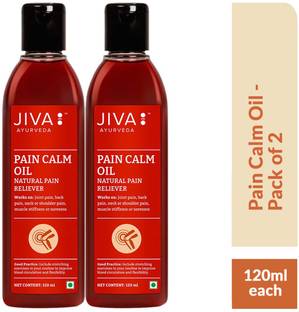 JIVA Pain Calm Oil - For Relief from Joint and Muscular Pain - 120 ml Each - Pack of 2