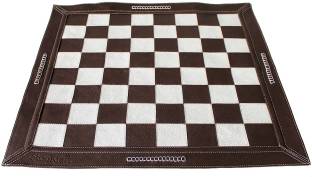 Tournament Chess Roll-up Chess StonKraft 19 x 19 Genuine Leather Chess Brown Colour