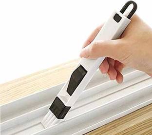 SEASPIRIT Dust Cleaning Brush for Window Frame, Sliding Window Track, Laptop Keyboard, Car Air Vents with Dust Pan Plastic Dry Brush Plastic Wet and Dry Brush Plastic Wet and Dry Brush