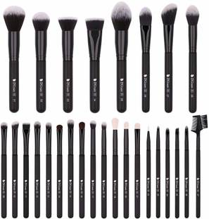 DUcare Professional Synthetic Goat Pony Hair Foundation Blending Face Eye Makeup Brushes Kit Black