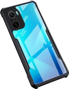 Creativo Back Cover for Xiaomi Mi 11X 5G, Mi 11X Pro 5G, Redmi K40 Pro Plus 5G, (Transparent, Black, Grip Case)