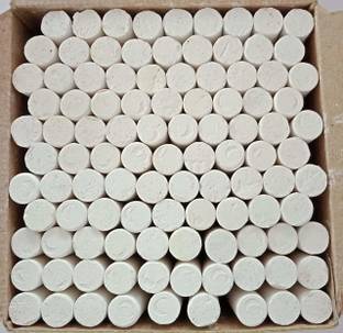 AGRITECH White Dustfree Chalks(100)for Black Boards, Green Boards, Cement Floors pack. 1 CHALK
