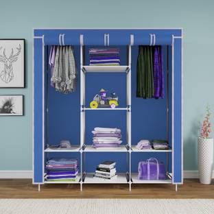 FurniGully 6+2 Shelves Portable 88130 PP Collapsible Wardrobe
