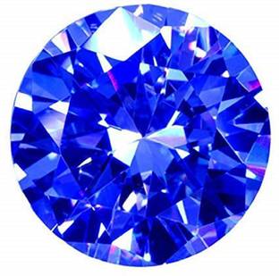 अन्य ज्वेल्स 10.25 Ratti 9.00 Carat Certified Blue Zircon Stone I Round Shape Cubic Blue Diamond Gemstone Zircon Stone Ear Thread