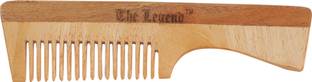 The Legend Organic Pure Neem Wooden Comb with Handle - Crafted by Professional Artisans - Good for Hair - Protects from Growth of Microbes - Helps Hair from dying out, breakage, reduces split ends and many more
