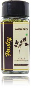 Masala Potli Dried Parsley Leaves for Cooking, Garnishing (Parsley, Sprinkle Glass Packing - 20 Grams)