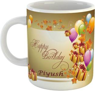 ADN21 Happy Birthday Piyush Coffee , Best Gift For Piyush ,Happy Birthday Gift For Boys Ceramic Coffee Mug