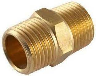 Pbl Brass Pipe Fitting Hex Nipple 1/4" x 1/4" BSP Male UNION Pipe Fitting 1/4BSP BRASS Male Thread Hose Fitting Straight Quick Adapter Hex Nipple Coupler ConnectOR Fitting 4pcs 2-Way Union Pipe Joint