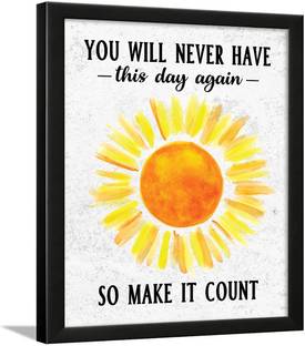 Chaka Chaundh - Time Quotes Frames - Time Quotes Wall Frames – Time Day Year Posters for Room - Time Photo Frame - (13.5 X 10.5 Inches) Paper Print