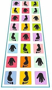 FunBlast Hopscotch Jumbo Play Mat Game for Kids and Adults Family Game, Kith-Kith, Stapu, Langi, Chalk Game - Large (40" x 108")