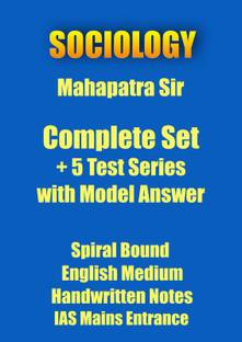 Sociology Class Notes By Mahapatra Sir Plus 5 Tests Of Shruti Deshmukh By Vision IAS