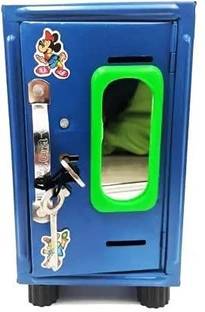 crafthub Smarts Collection Iron Almirah Shaped Coin Bank/Money Bank (Multicolor) Safe Locker