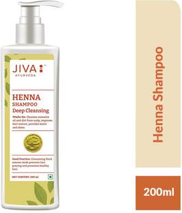 JIVA AYURVEDA Henna Shampoo - Restores Natural Colour of Hair - Prevents Greying of Hairs - 200 ml - Pack of 1