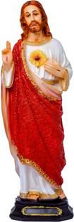 Newven 1 Feet Jesus statues Christian Gifts for home decor god idol showpiece catholic holy decoration for table wall decorative figurine for house warming wedding anniversary Decorative Showpiece  -  30 cm