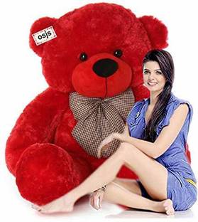NP Toys 3 feet Newly Arrival Soft & Cuddly Teddy Bear N P - 91.5 cm (Red)  - 92 cm