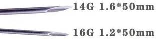 tattoo PIERCING NEEDLE COMBO OF 14G & 16G (EACH OF 25PCS) Temporary Tattoo Kit